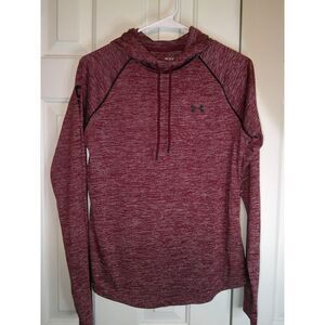 Under Armour Maroon Heathered Athletic Hoodie Workout Running Performance Top MD